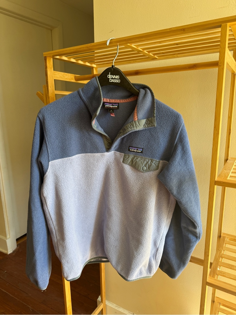 Patagonia Lavender and Dusty Pink Synchilla Snap-T Fleece Pullover